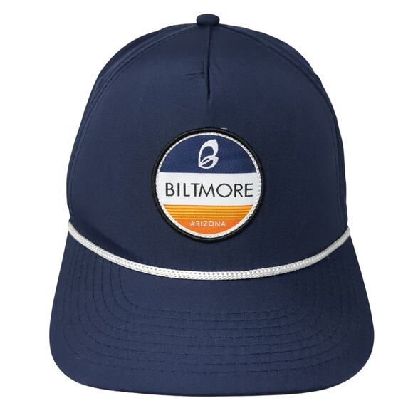 Biltmore Arizona Snapback 5 Panel Cap Blue One Size Adjustable Rope Pukka - Picture 1 of 10